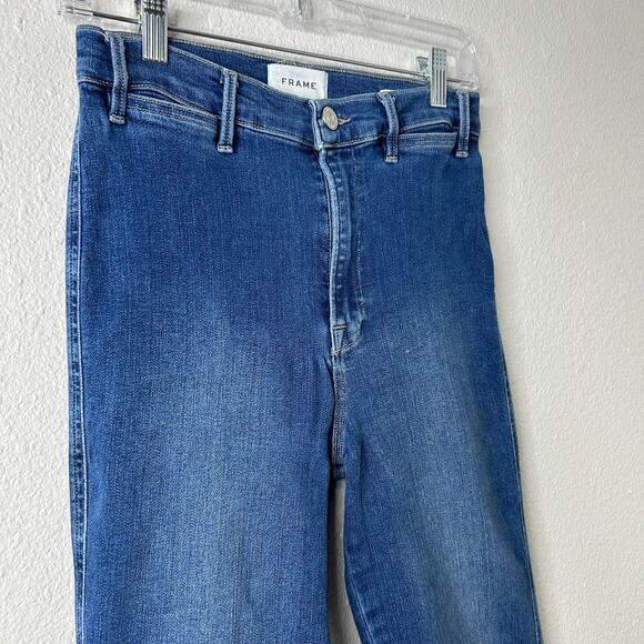 FRAME Le Sylvie Crop High-Rise Slim Straight Jeans Women’s Size 28 - Picture 5 of 13